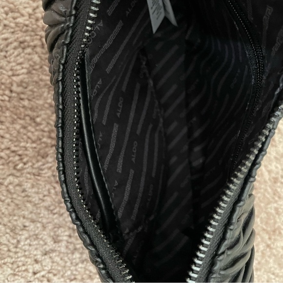 Aldo Black Woven Mini Bag with Adjustable Shoulder Strap - Picture 8 of 9